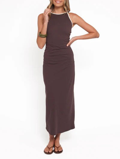 Fiona Maxi Dress in Espresso